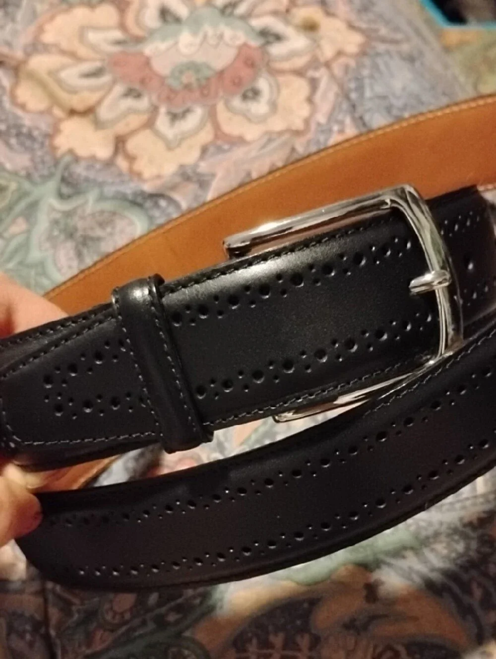 Allen Edmonds - Black Leather Manistee Dress Belt